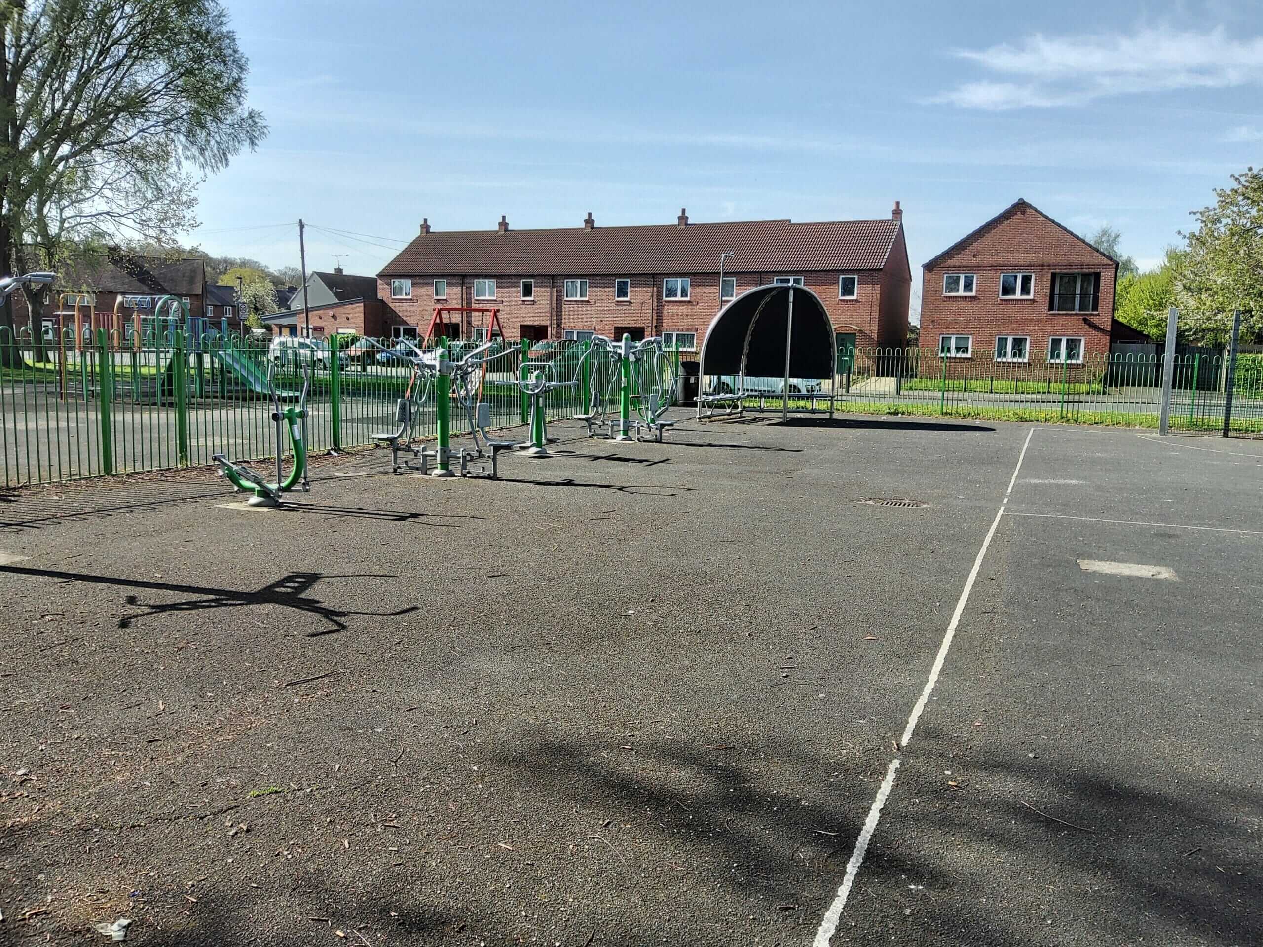 Full view of adult exercise equipment at Barwic Parade