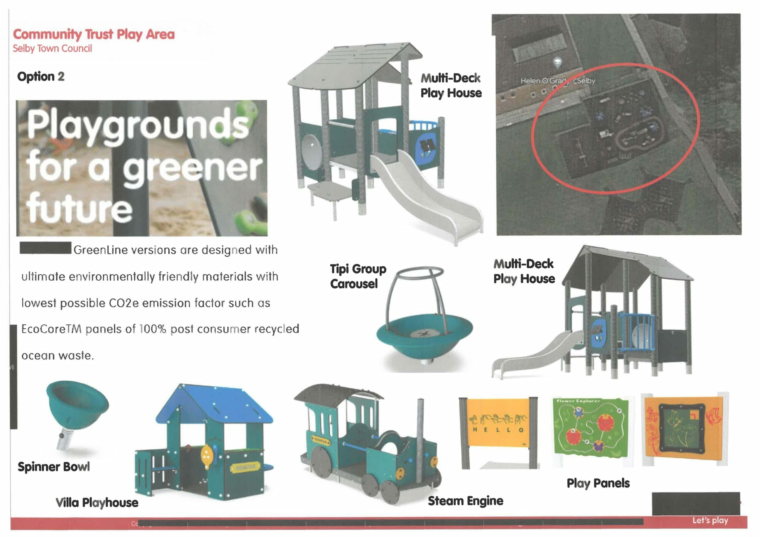 Proposed play equipment