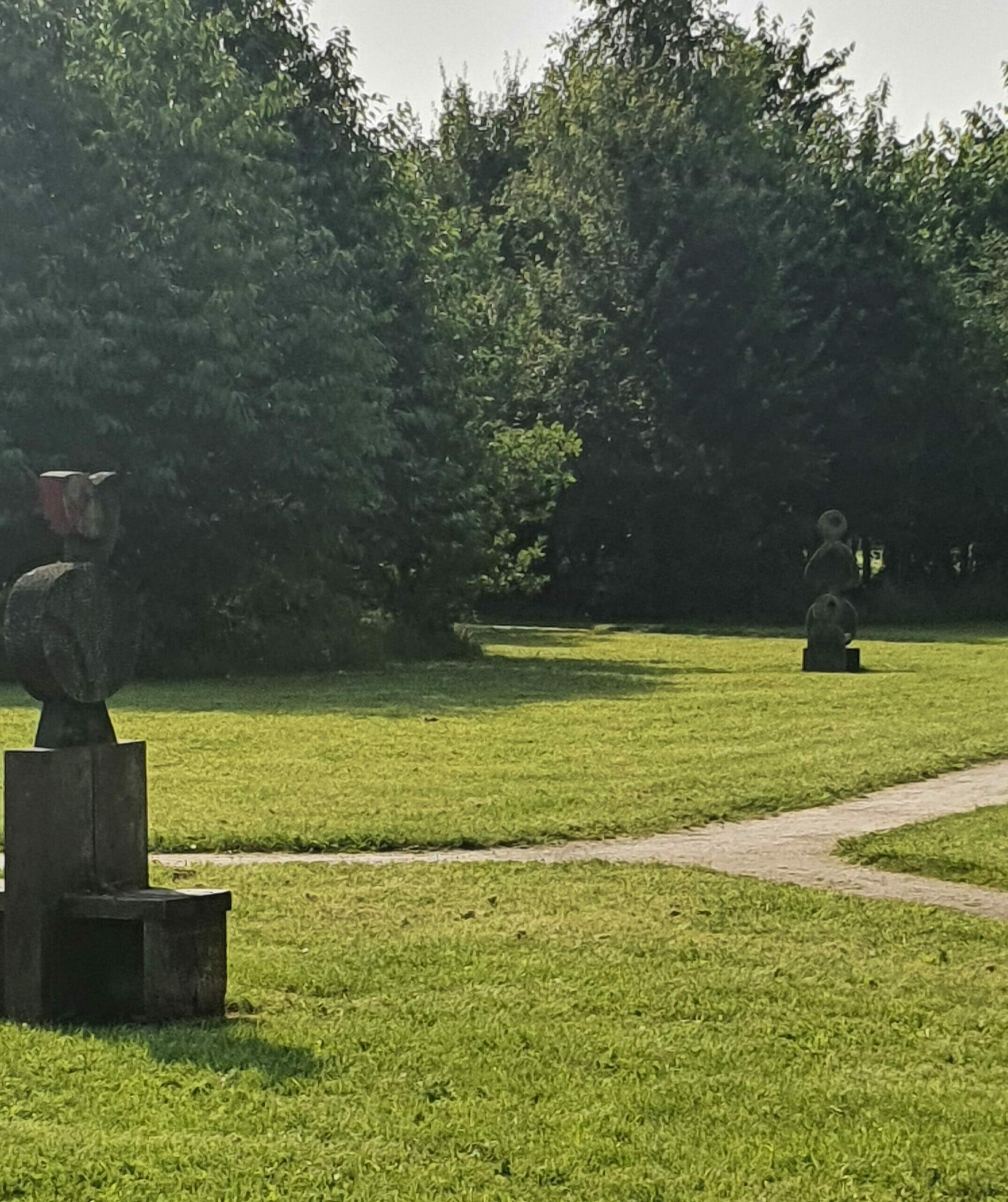 sculptures in the woodland