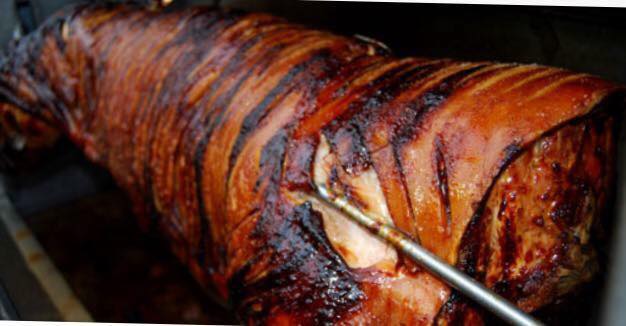 This is a photo of a hog roast