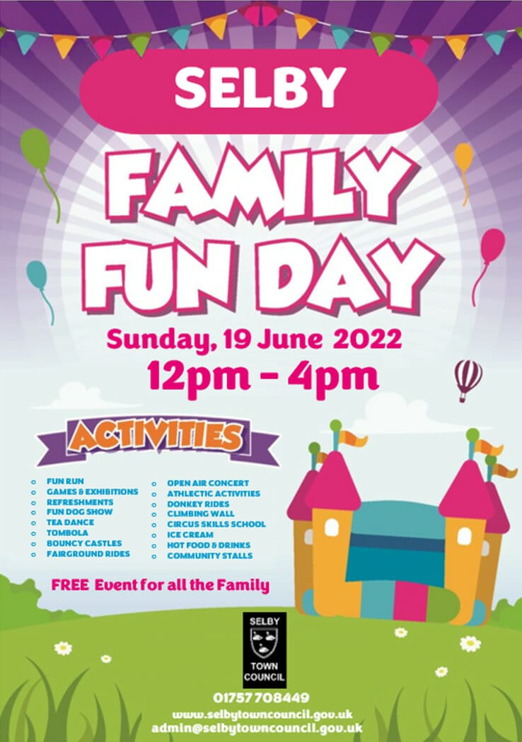 Selby Family Fun Day – Sunday 19 June 2022