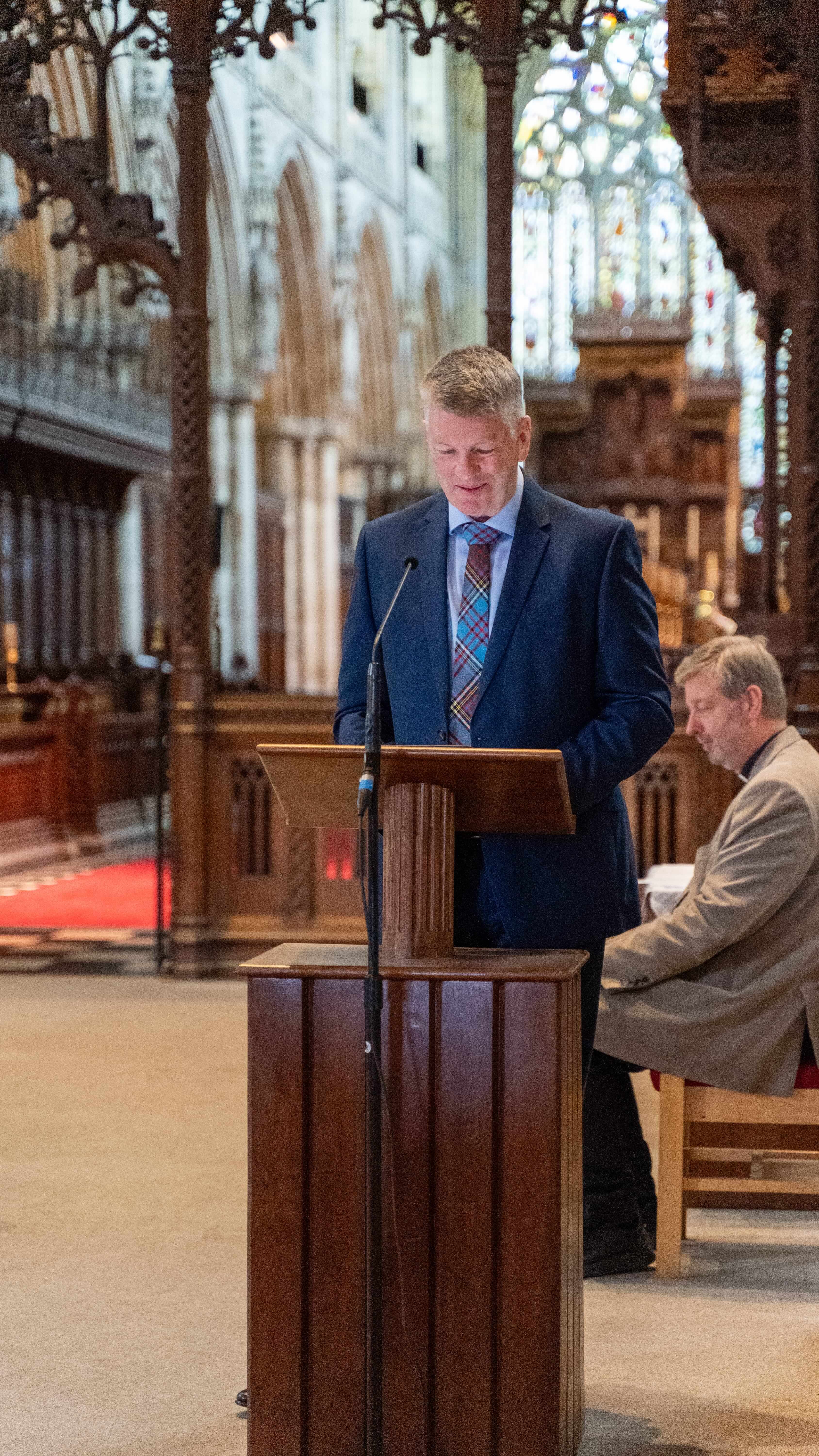 A man giving a speech