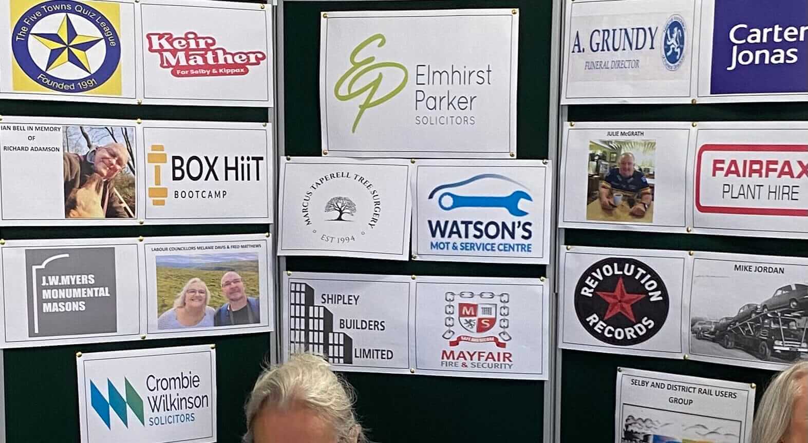showing all the sponsors of the beer festival