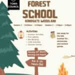 poster advertising the forest school
